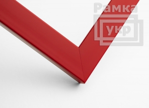 Рамка А6 пластиковая, цвет - красный,  профиль - квадрат, профиль - квадрат 22 мм