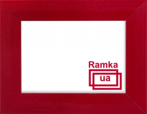 Рамка А4 пластиковая, цвет - красный металлик, багет - квадрат 22 мм