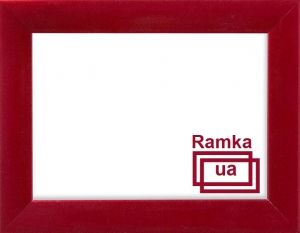 Рамка А4 пластиковая, цвет - красный металлик, профиль - квадрат 16 мм