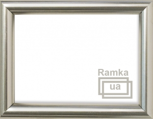 Рамка А4 пластиковая, цвет - серебро глянцевое, профиль - полукруглый 14 мм