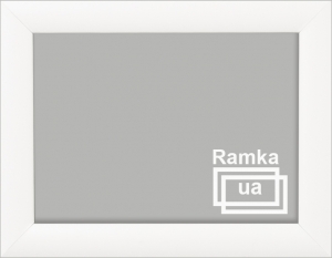 Рамка А4 пластиковая, цвет - ультра белый матовый, багет - квадрат 14 мм  