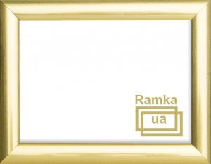 Рамка А4 пластиковая, цвет - золото полу-глянцевое, багет - квадрат 14 мм