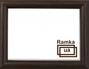 Рамка А4 пластиковая, цвет - дерево темно-коричневое, полукруглый багет шириной 14 мм
