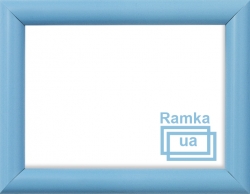 Рамка А4 пластиковая, цвет - голубой, багет - полукруглый 14 мм