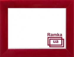 Рамка А4 пластиковая, цвет - красный металлик, профиль - квадрат 16 мм