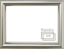 Рамка А4 пластиковая, цвет - серебро глянцевое, профиль - полукруглый 14 мм