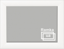 Рамка А4 пластиковая, цвет - ультра белый матовый, багет - квадрат 14 мм  